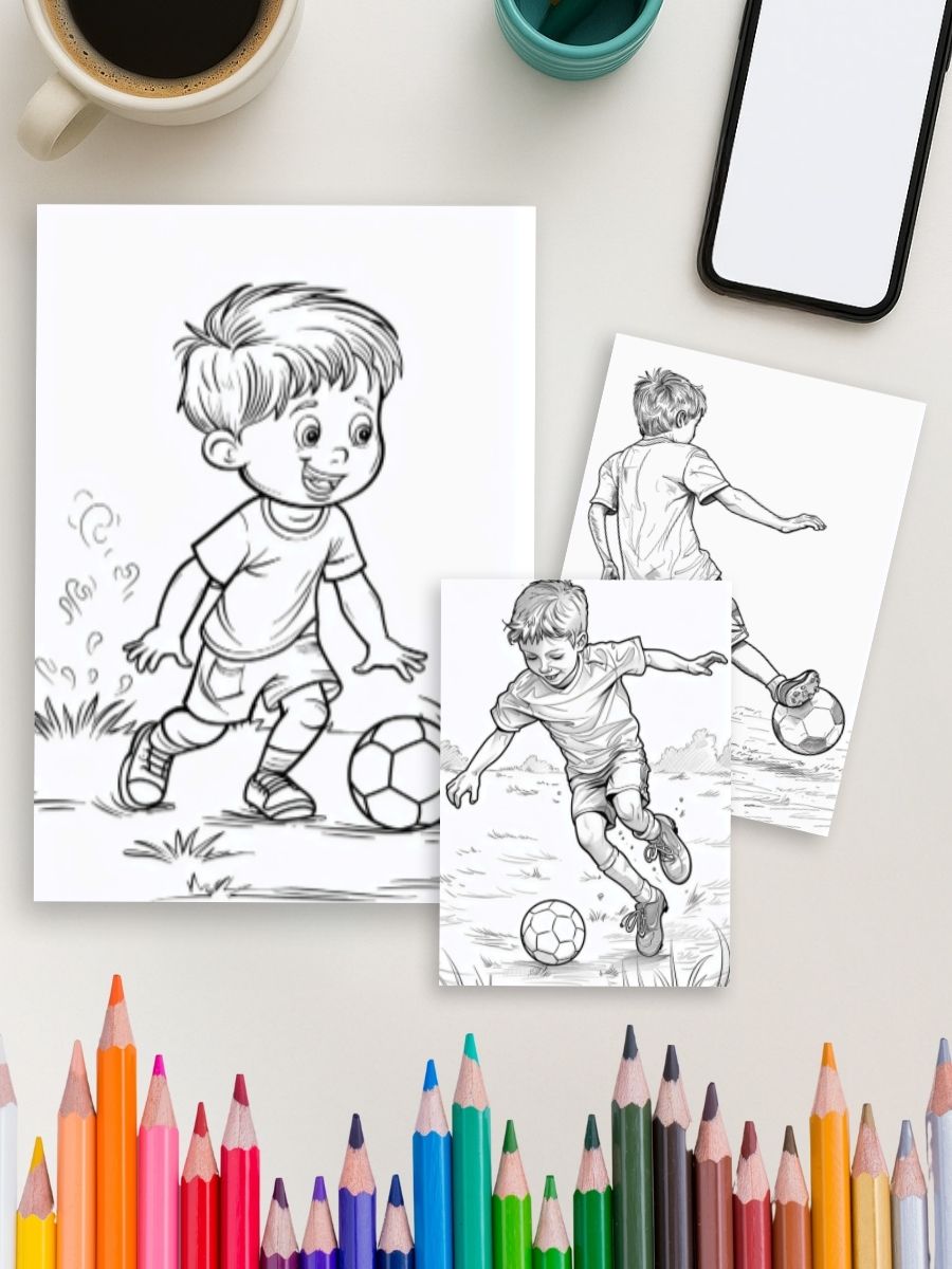 Game On! – 141 Sports & Activities Coloring Pages for Kids - Image 3